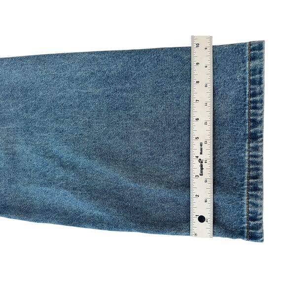 Lioness Wide Leg Seam Detail Medium Wash Blue Jeans Sz Small Australia 28x31 - Picture 9 of 12